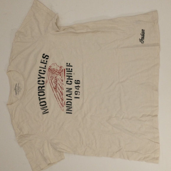 Vintage Indian Motorcycle T Shirt USA Made 100 Cotton Retro Thin & Single Stitch